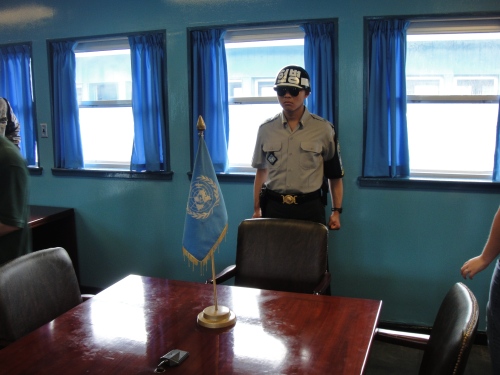 ROK Ready Soldier, as seen from the North Korean side of the table